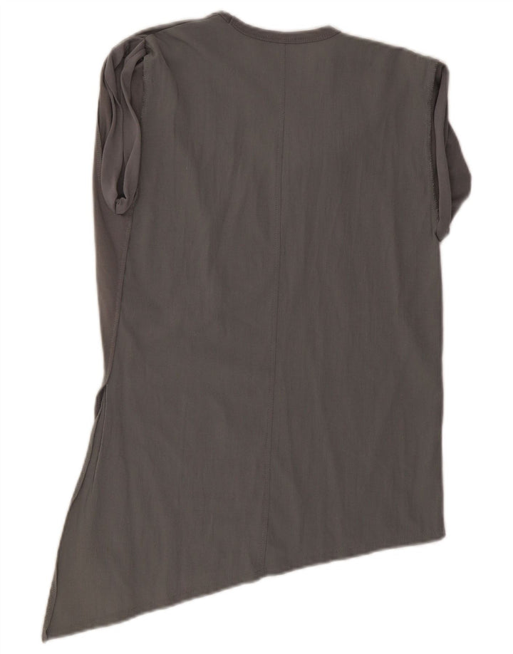 Camicetta asimmetrica da donna Zara Top UK 10 piccola viscosa grigia