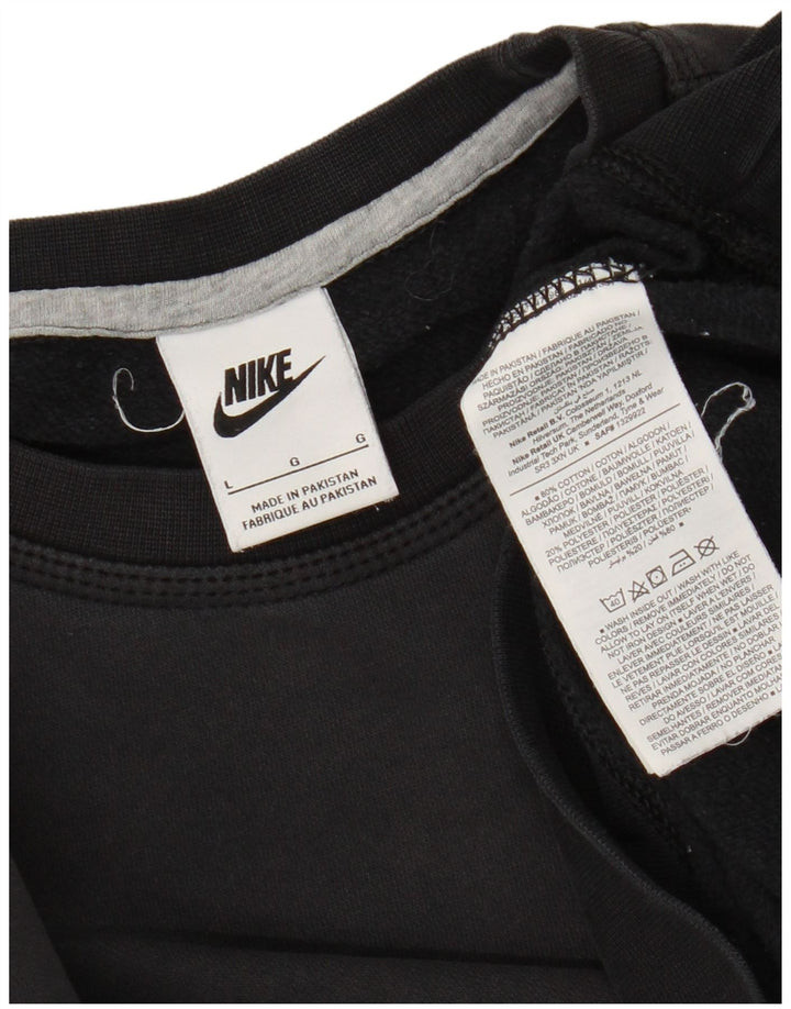 Felpa da uomo Nike Maglione grande in cotone nero