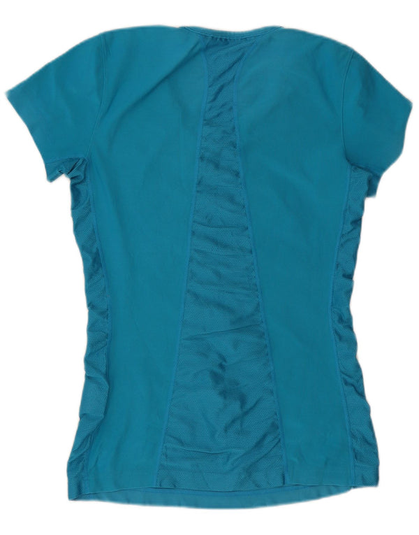 T-shirt Nike Dri Fit da donna Top UK 10 Small Blu Poliestere