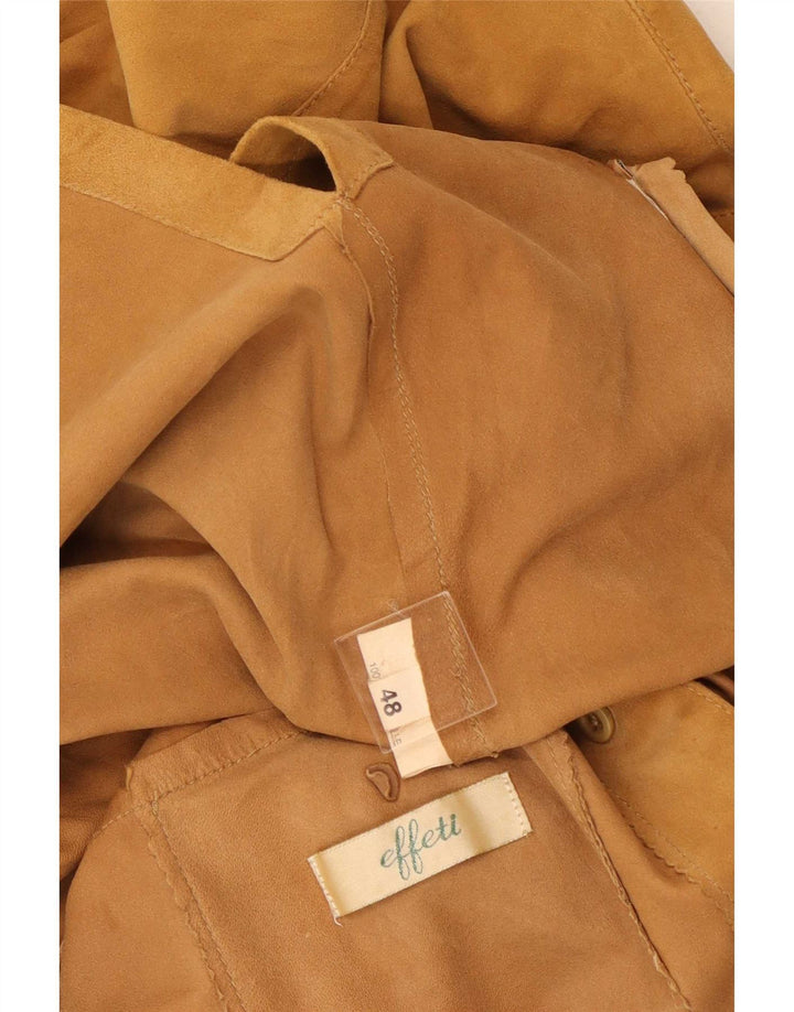 Giacca Donna in Pelle Scamosciata Effeti IT 48 XL Pelle Beige