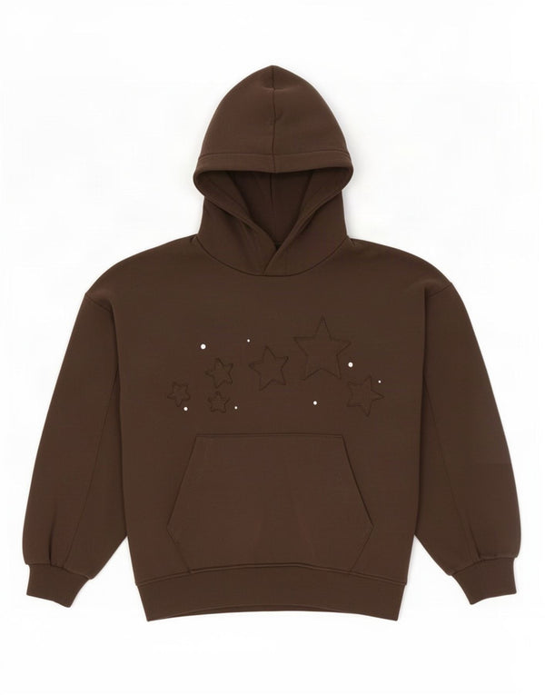 Maglione con cappuccio oversize con motivo astratto da donna Zara UK 10 piccolo cachi