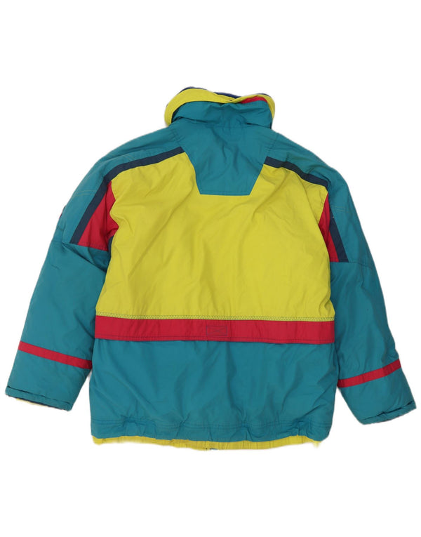 Giacca da sci con cappuccio grafica da donna Diadora UK 18 XL Blu Colourblock