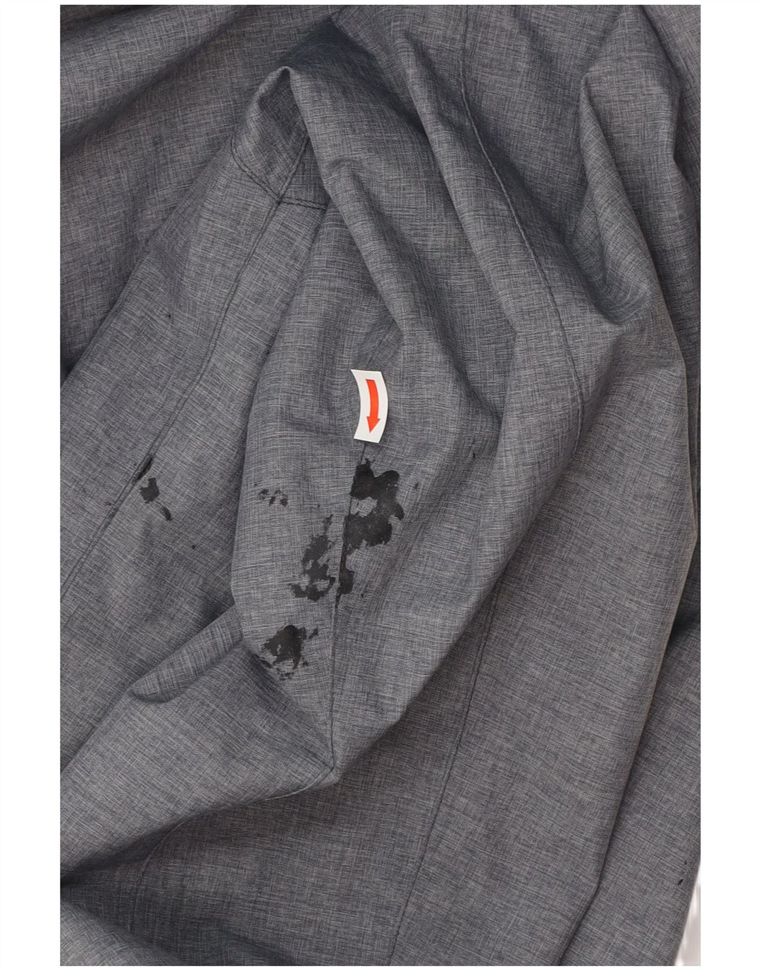 JACK WOLFSKIN Giacca impermeabile con cappuccio da donna UK 12 Poliestere grigio medio