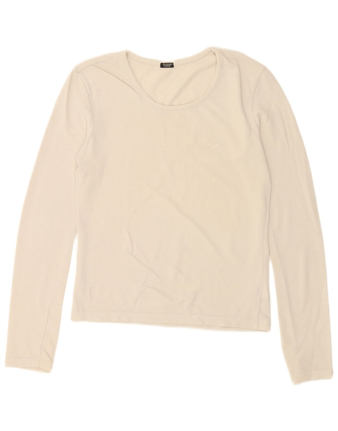 Top da donna a maniche lunghe Guess UK 14 Large Bianco