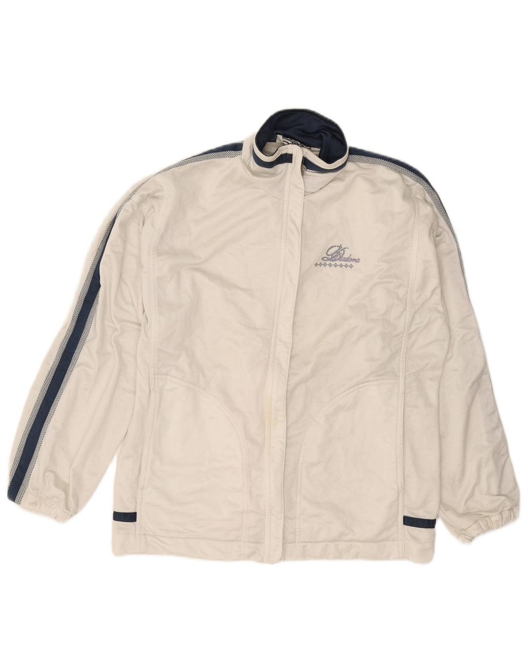 Giacca da tuta da uomo Diadora UK 34 Small Poliestere color block bianco