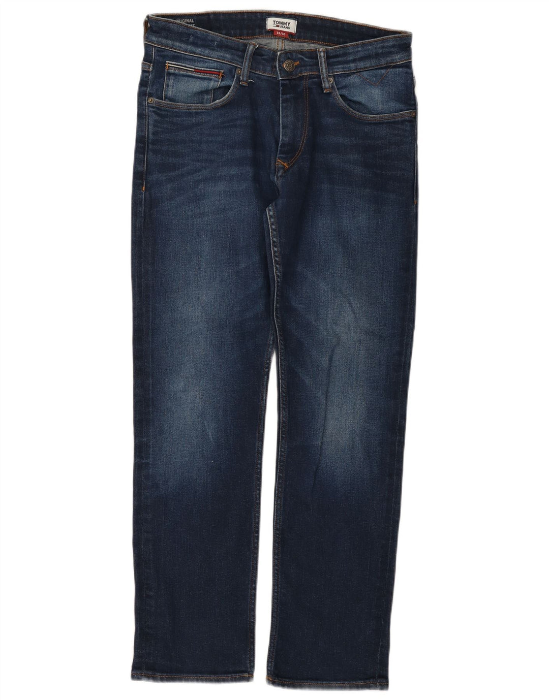 Jeans dritti da uomo Tommy Hilfiger W32 L30 cotone blu navy