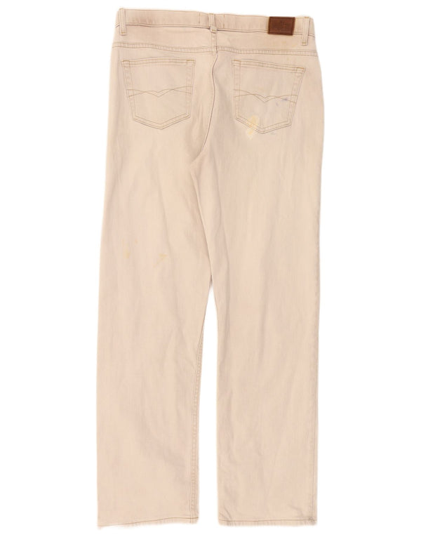 Jeans dritti da uomo Marks & Spencer W36 L33 cotone beige