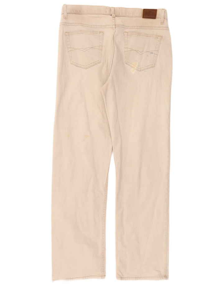 Jeans dritti da uomo Marks & Spencer W36 L33 cotone beige