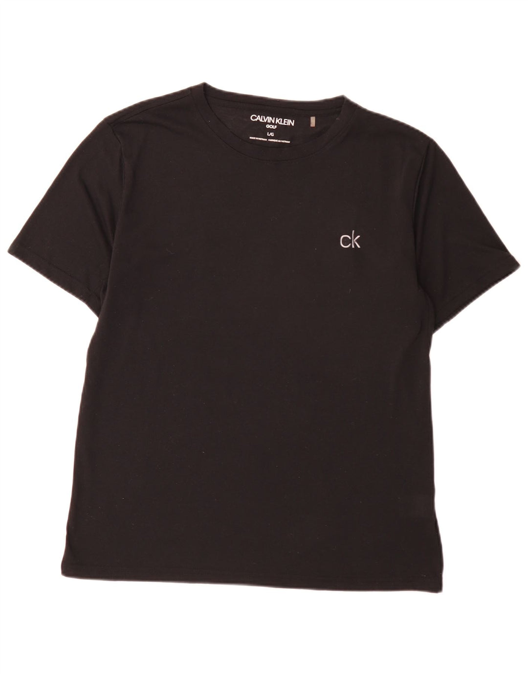 Maglietta da golf da uomo Calvin Klein Top grande in poliestere nero