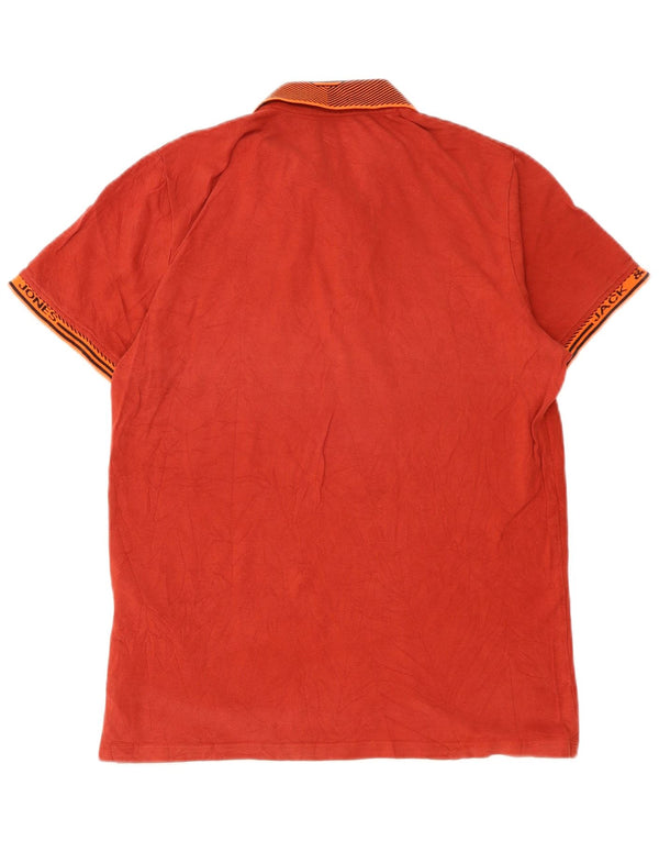 JACK & JONES Polo da uomo grande rossa in cotone