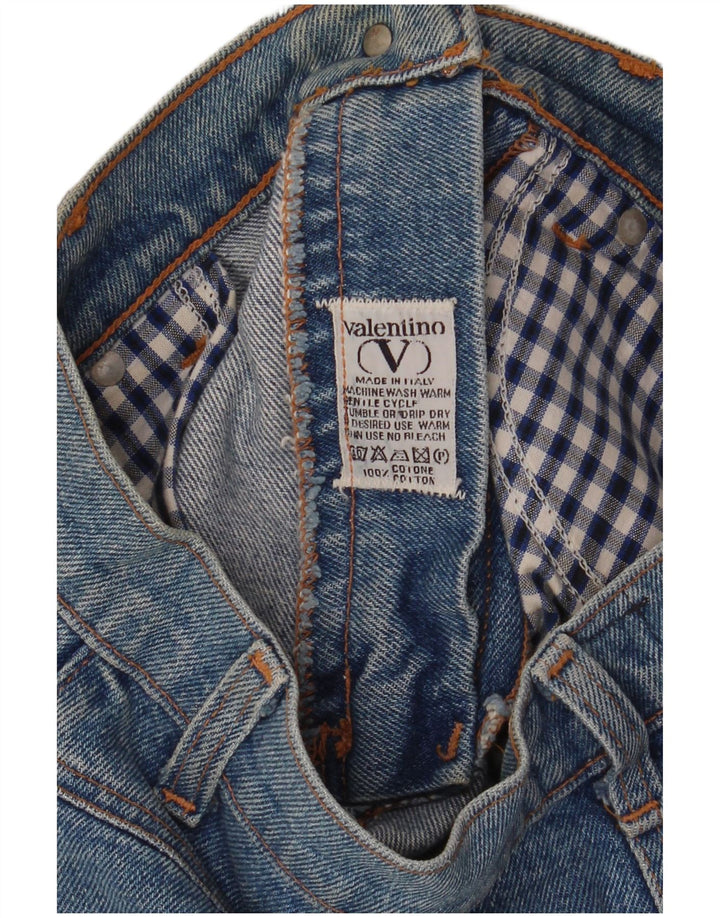 Gonna in denim da donna Valentino W26 piccola in cotone blu