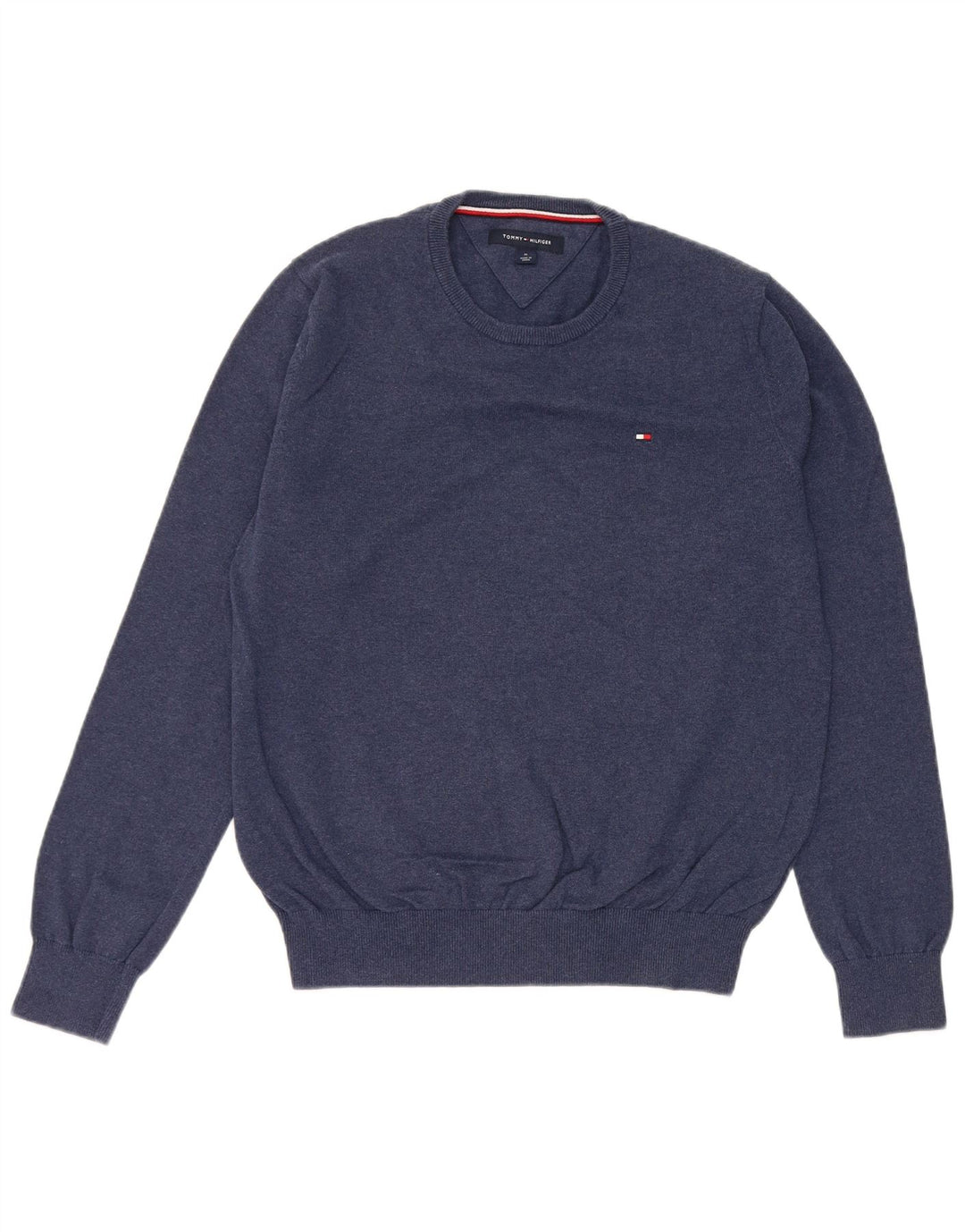 Maglione maglione girocollo da uomo Tommy Hilfiger cotone medio blu navy