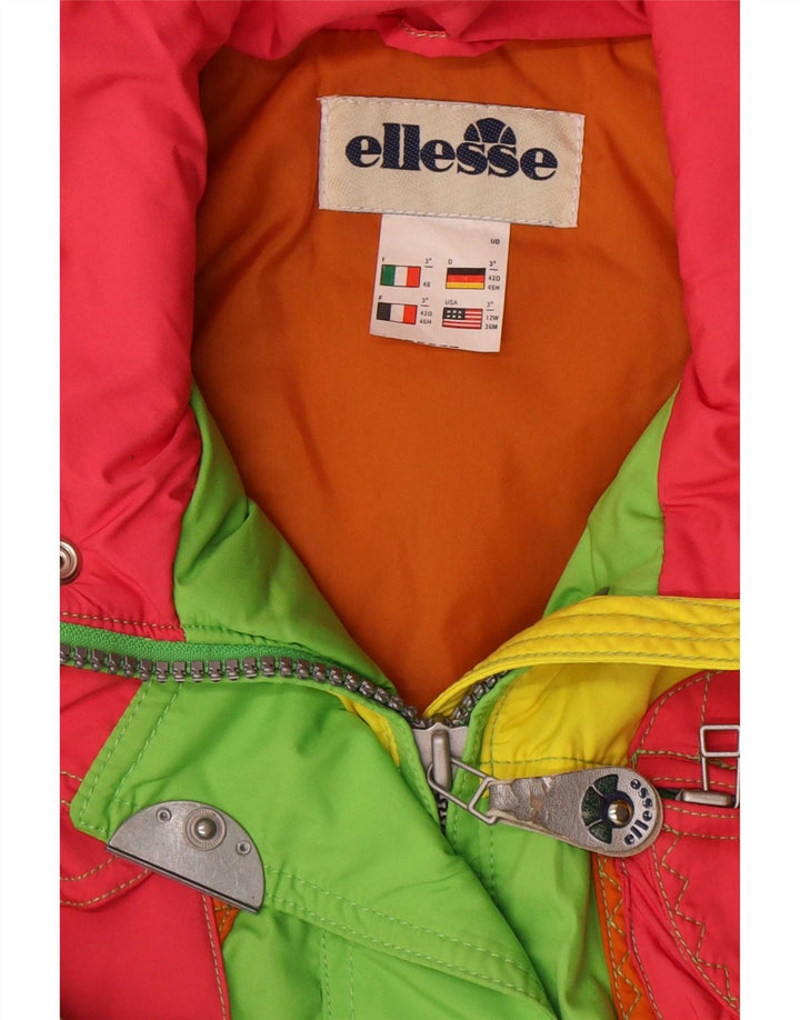 Tuta da sci oversize da donna Ellesse IT 46 Large Green Colourblock