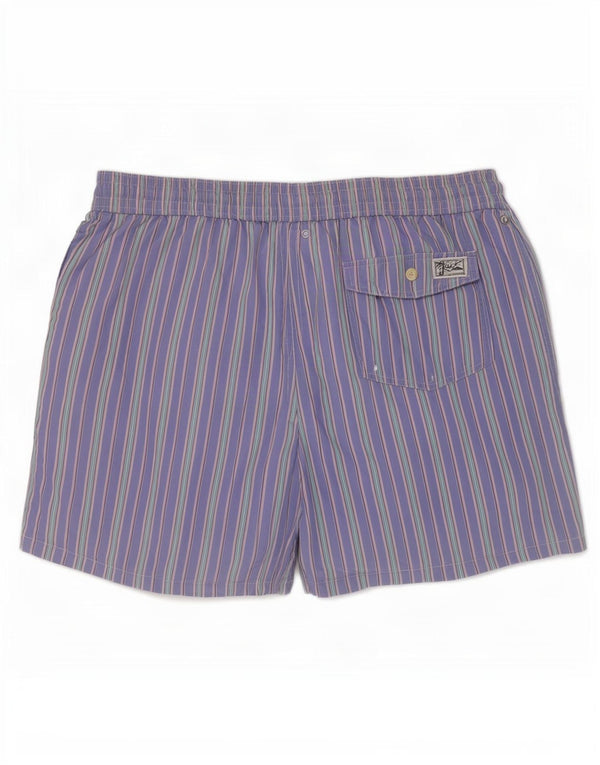 Polo Ralph Lauren Pantaloncini da bagno da uomo di grandi dimensioni in cotone a righe blu