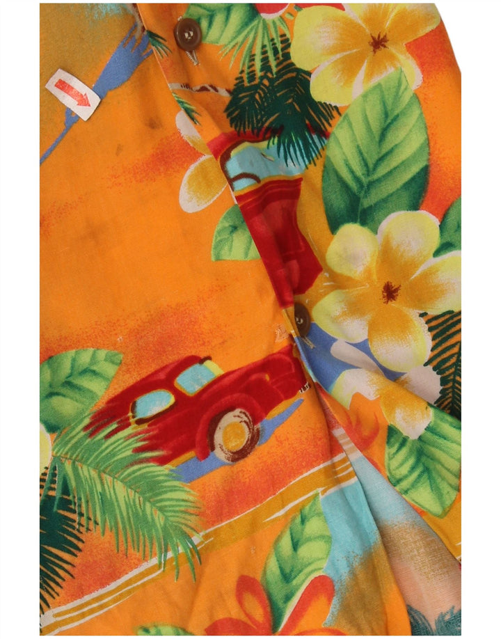 PETER ELLIOT Camicia a maniche corte da uomo Grande hawaiana floreale multicolore