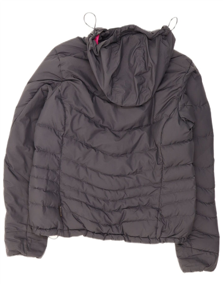 Giacca imbottita con cappuccio standard da donna Jack Wolfskin UK 16 grande grigia