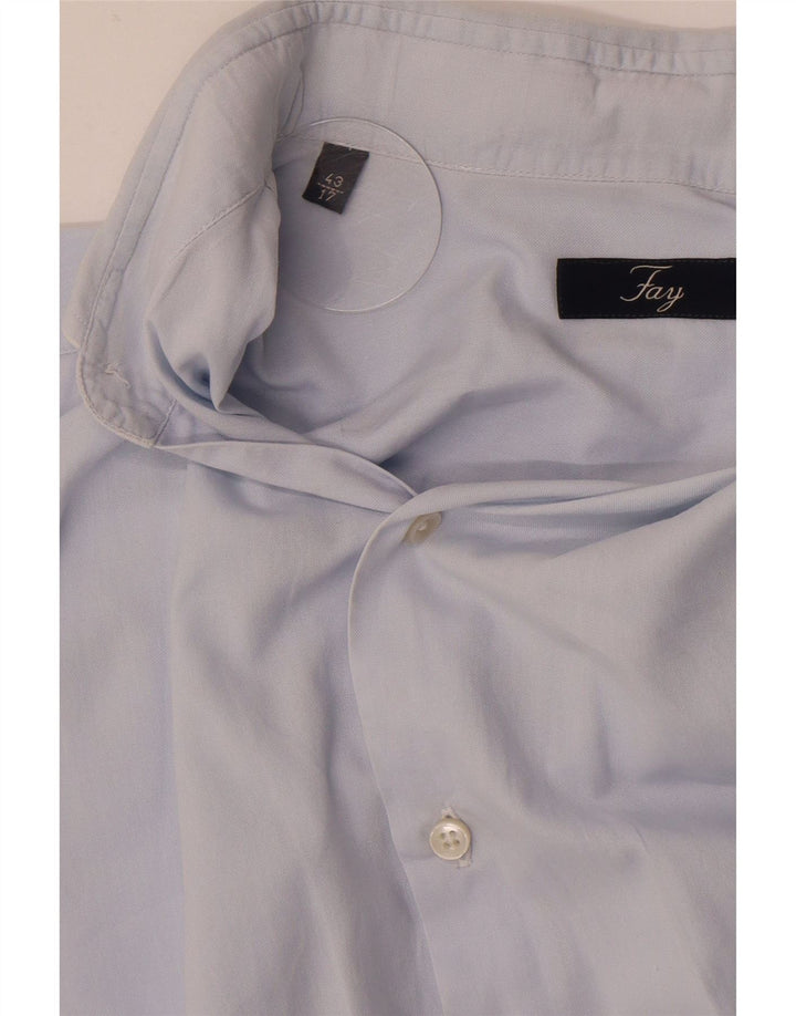 Camicia da uomo Fay taglia 43 17 XL blu