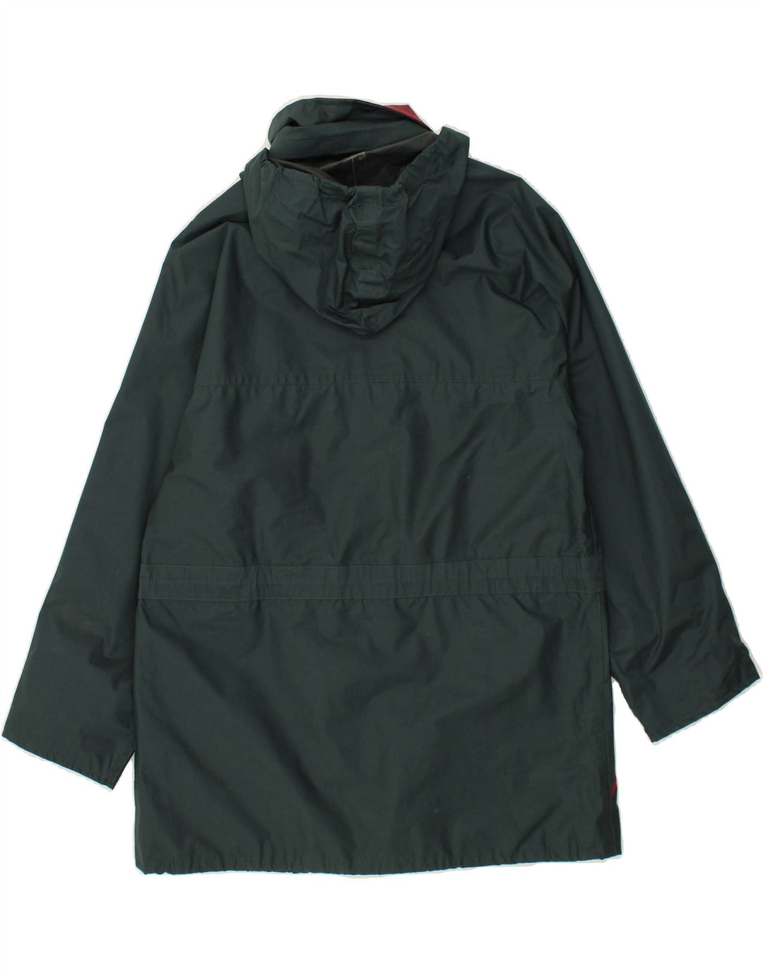 VINTAGE Womens Hooded Windbreaker Jacket UK 14 Large Green Polyester Vintage Vintage and Second-Hand Vintage from Messina Hembry 