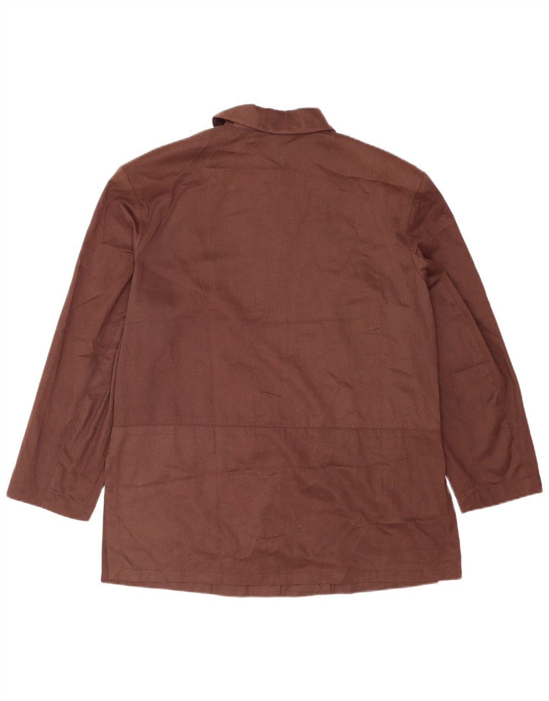 Giacca blazer a 3 bottoni da donna Marks & Spencer UK 14 grande poliestere marrone
