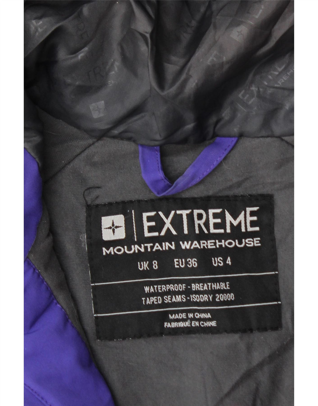 MOUNTAIN WAREHOUSE Giacca da donna Extreme Windbreaker UK 8 Small Viola