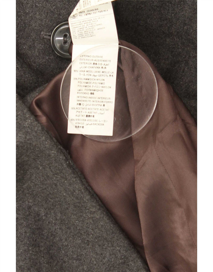 Cappotto Donna Benetton IT 46 Large Grigio Lana