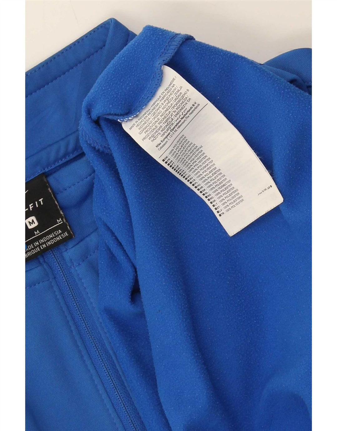 Felpa da uomo Nike Inter Milan con zip e collo, in poliestere blu medio