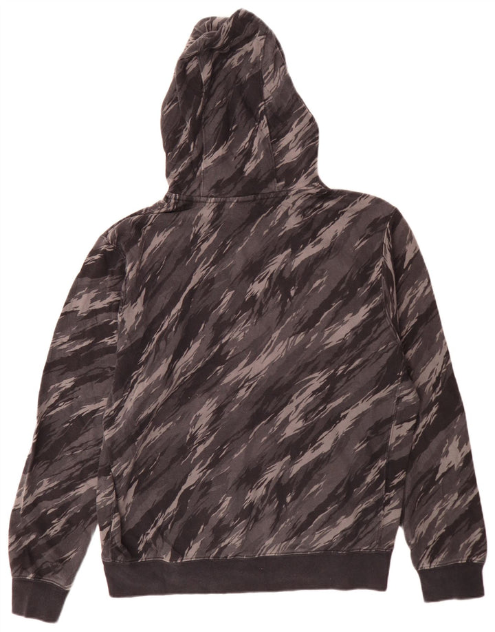 Felpa con cappuccio da uomo Nike in cotone mimetico grigio medio
