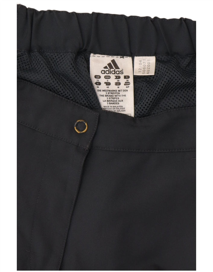 Pantaloni capri dritti da donna ADIDAS UK 10 Small W30 L19 Poliestere grigio