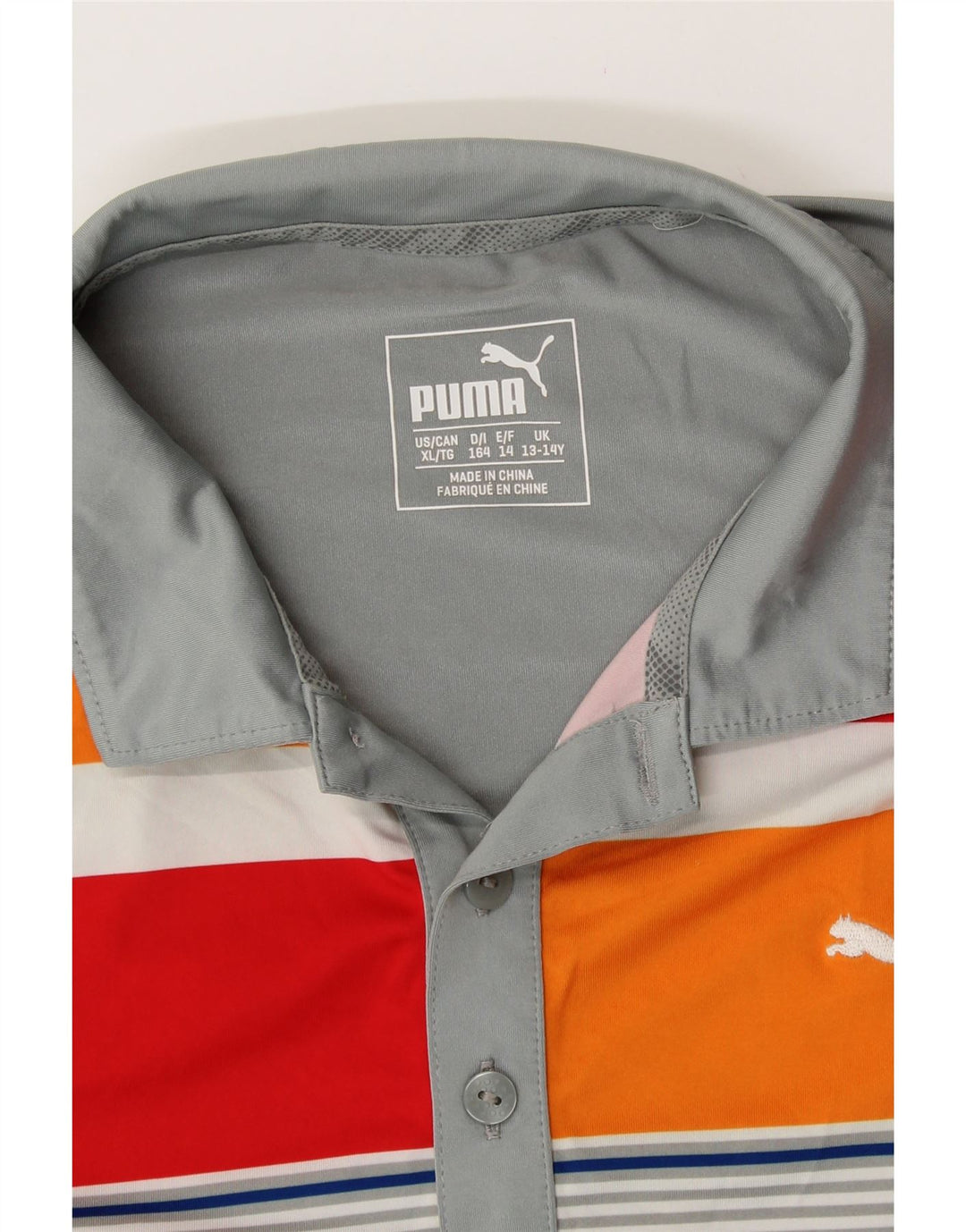 Polo grafica PUMA da ragazzo 13-14 anni a righe grigie