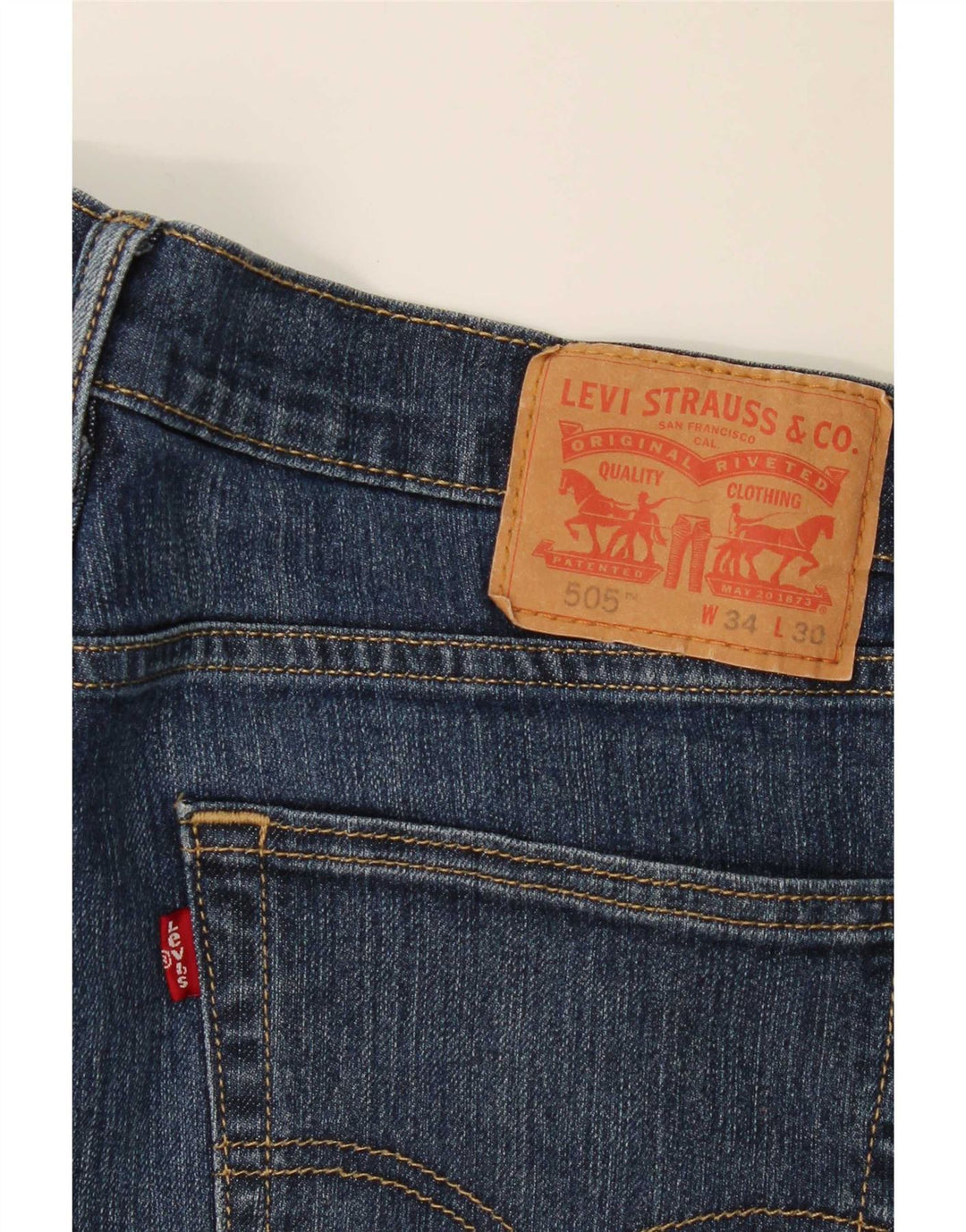 Levi's Uomo 505 Jeans dritti W34 L30 Cotone Blu