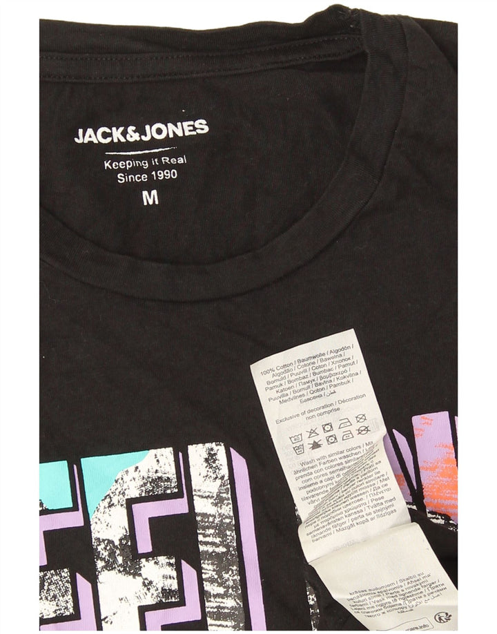 T-shirt grafica da uomo Jack & Jones Top in cotone nero medio