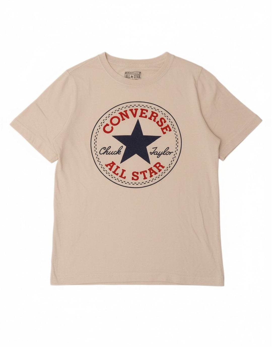 T-shirt grafica per ragazzi CONVERSE Top 10-11 anni cotone bianco medio