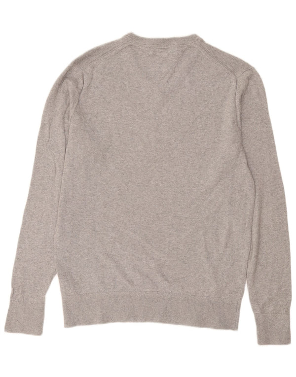 Tommy Hilfiger Uomo Maglione con scollo a V Maglione grande in cotone grigio