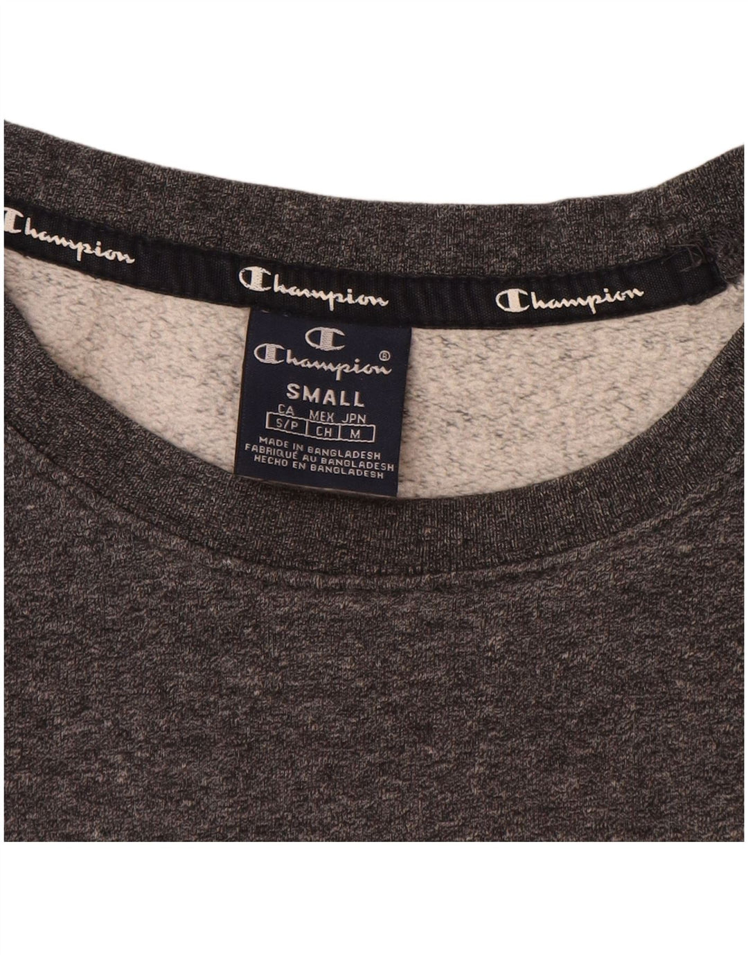 Felpa da uomo Champion Maglione piccolo cotone chiazzato grigio