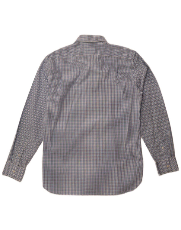 Camicia da uomo J. Crew UK 15 15 1/2 Cotone a quadri blu medio