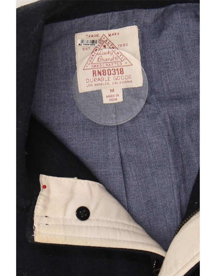 LUCKY BRAND Mens Overcoat UK 38 Medium Navy Blue Vintage Lucky Brand and Second-Hand Lucky Brand from Messina Hembry 