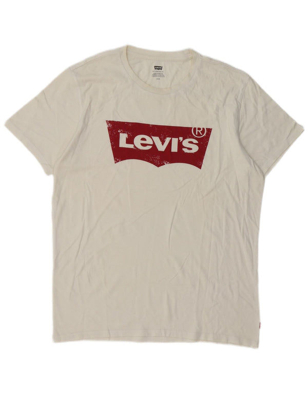 T-shirt grafica da uomo Levi's Top grande bianca