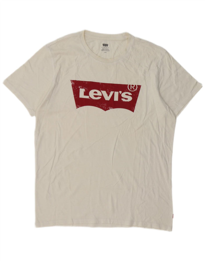 T-shirt grafica da uomo Levi's Top grande bianca