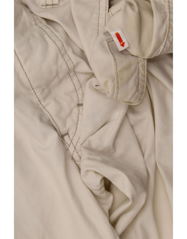 Pantaloni casual dritti da uomo MURPHY & NYE W33 L32 in cotone bianco sporco