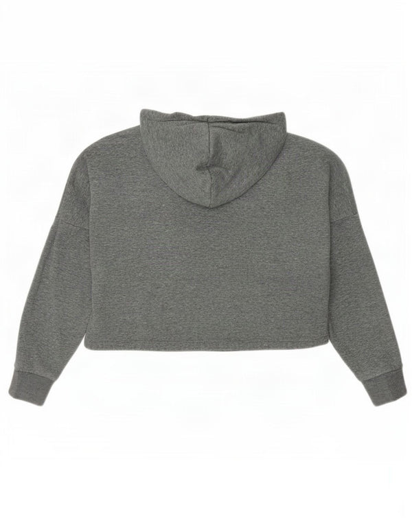 Maglione corto con cappuccio grafico oversize per ragazze Puma 11-12 anni Grigio