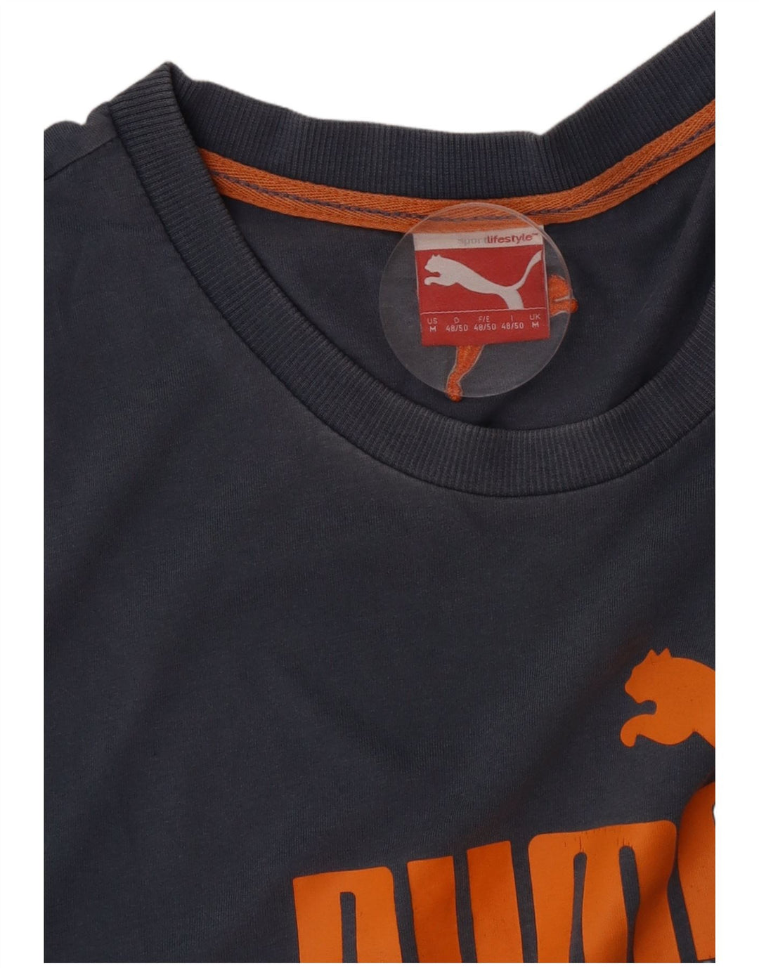 T-shirt grafica da uomo Puma Top medio blu navy