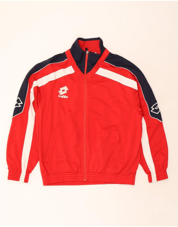 Giacca da ginnastica grafica da uomo Lotto UK 42/44 XL Rosso Colourblock