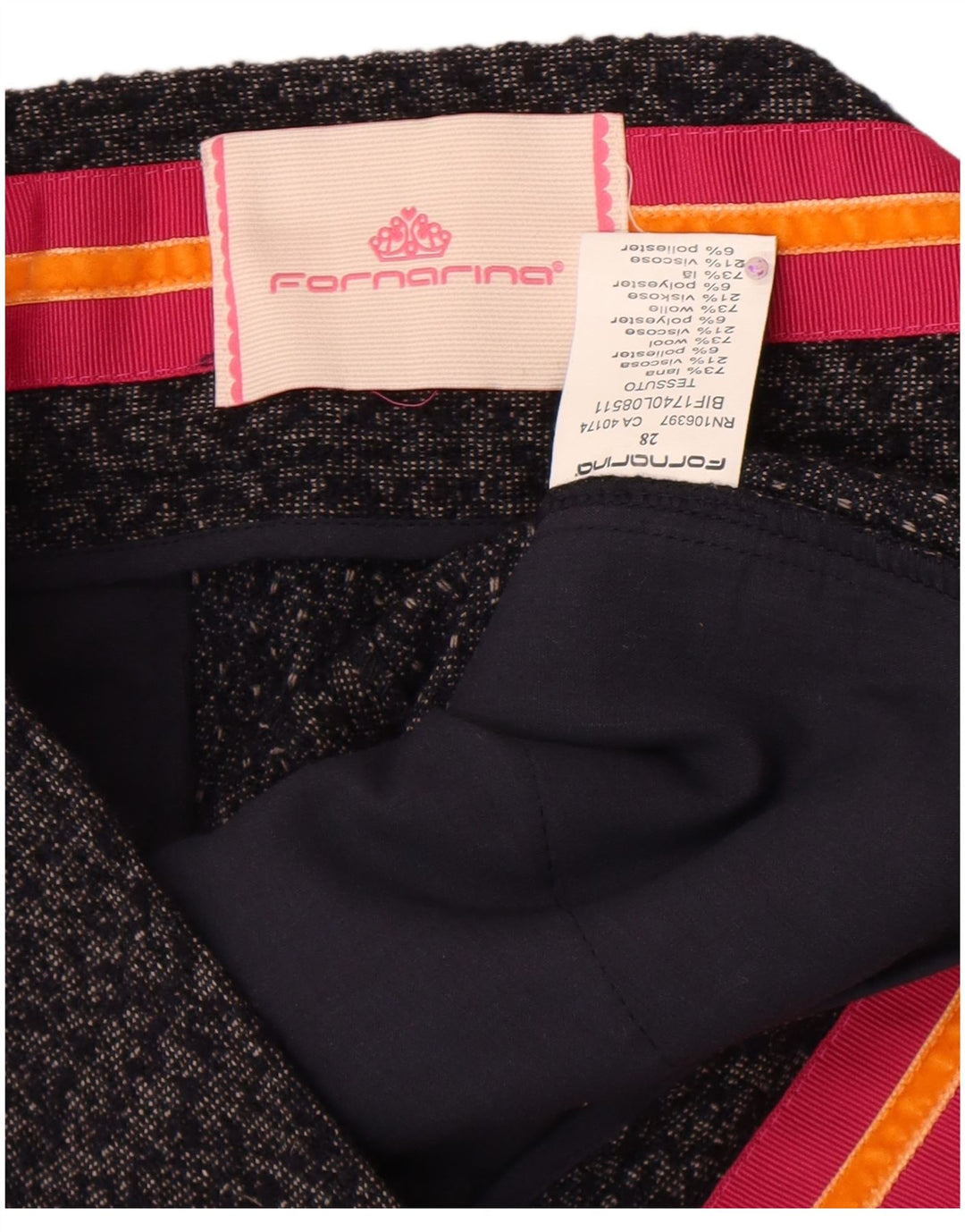Pantaloncini chino con pegging da donna Fornarina W28 in lana grigio medio
