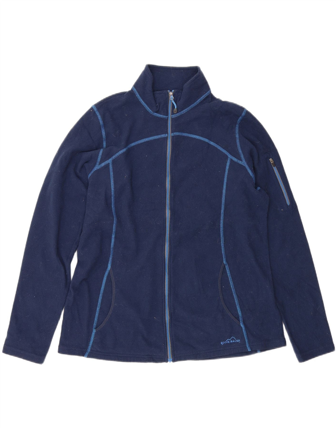 EDDIE BAUER Womens Fleece Jacket UK 18 XL Navy Blue Polyester Vintage Eddie Bauer and Second-Hand Eddie Bauer from Messina Hembry 