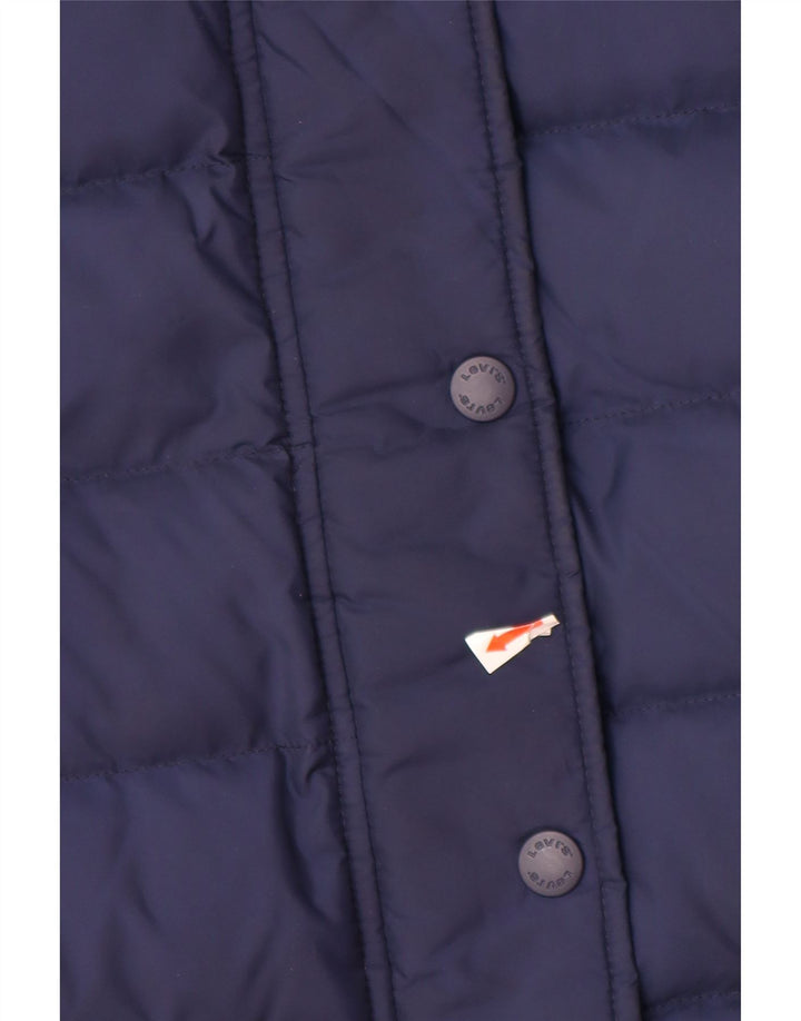 Giacca imbottita oversize con cappuccio da donna LEVI'S UK 10 Small Blu Navy