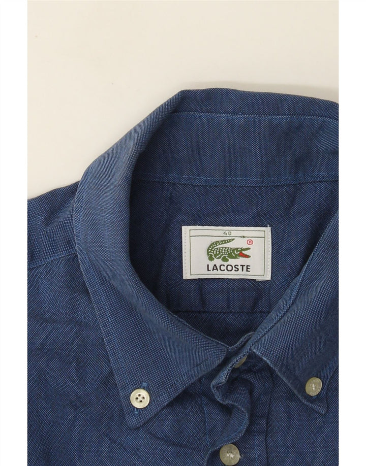 Camicia da uomo Lacoste taglia 40 media blu navy