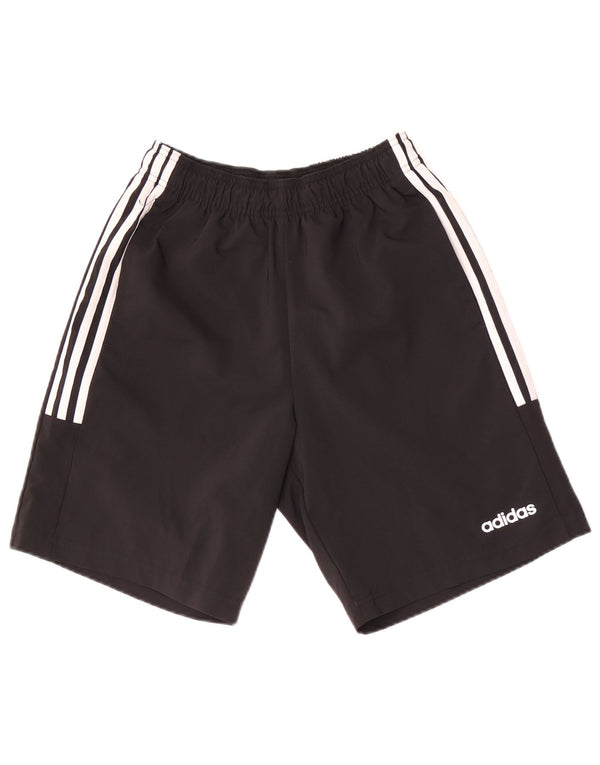 Pantaloncini sportivi Adidas da uomo piccoli in poliestere nero