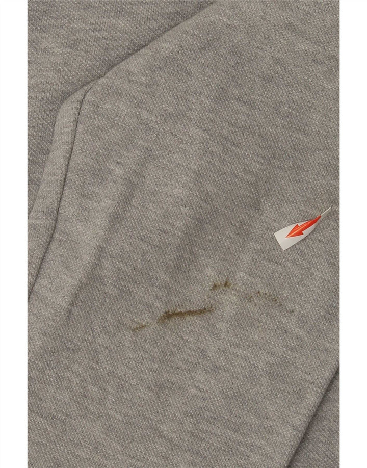 Crew Clothing Felpa da uomo con zip e collo Maglione in cotone chiazzato grigio medio