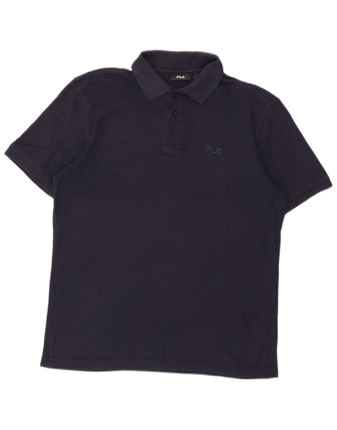 Polo da uomo Fila in cotone blu navy medio