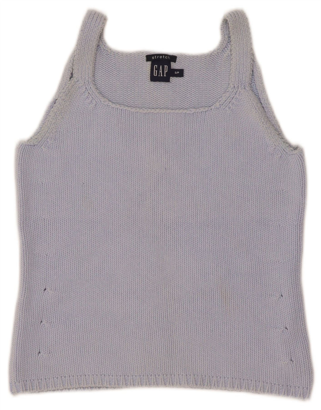 Canottiera corta in maglia da donna Gap UK 8 piccola in cotone blu
